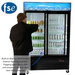 FSE MRFS-2D/B 53 Inch Two Section Glass Door Merchandiser