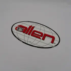 DECAL,  ALLEN OVAL 8" X 13.35" WHITE
