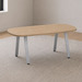 SIGAR7635N - 6 ft. Arena Conference Table w/Silver Metal VA Leg