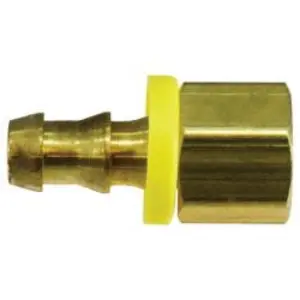 Straight Adapter, 5/16 in Push-On Hose Barbed x 1/8 in FIP, Brass
