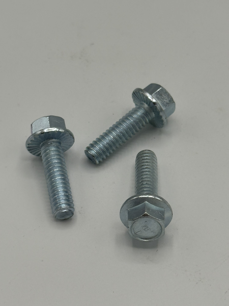 1/4" - 20 X 1 1/4" IFI-111 SERRATED HEX FLANGE SCREW SAE J429 GR 5 ZINC TRIVALENT CLEAR