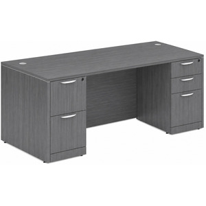 CLASD1032- Classic Desk 71" W x 36" D with Two Full Pedestals- Coastal Gray