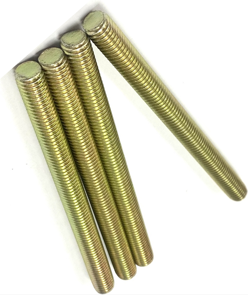 5/16" - 18 X 3" FULLY THREADED STRAIGHT ROD SAE J429 GR 8 ZINC TRIVALENT YELLOW