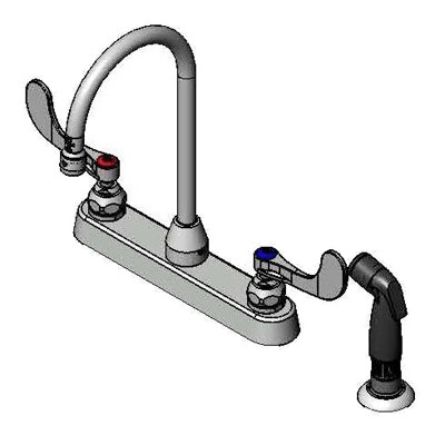 T&S Brass B-1172-07-WH4 Faucet Workboard 8" C/C