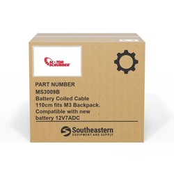 MotorScrubber - MS3009B - Battery Coiled Cable 110cm fits M3 Backpack. Compatible with new battery 12V7ADC
