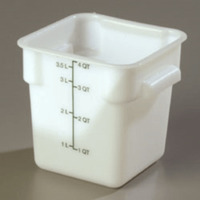 Carlisle StorPlus White 4 qt Square Food Storage Container