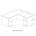 CLALD2044- Classic L-Shape Desk 71" W x 30" D with 42" Return and 2 Full Pedestals- Espresso