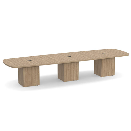 Arena Conference Table 14 Ft with Cube Base - Aspen