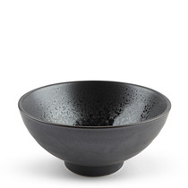 Bowl Silver Black Granite Design 7-3/4"