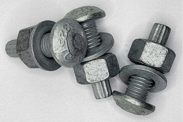 1" - 8 X 2 1/4" F3125 A325TC TWIST-OFF ASSEMBLY F1852 TYPE 1 ROUND HEAD BOLT A563 DH HEAVY HEX NUT AND F436 TYPE 1 WASHER MECHANICAL GALVANIZED