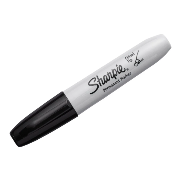 Permanent Marker - Black - Chisel Tip - Sharpie
