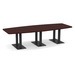PALBS4237NBLACK - 10 ft. Classic Boat Shape Conference Table with Black Palmer Base