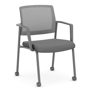 88714 - DAISY GUEST CHAIR- GRAY AND CHARCOAL