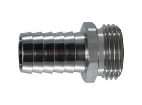Swivel Adapter, 3/4-in Hose Barbed x 3/4-in MGH, Stainless Steel