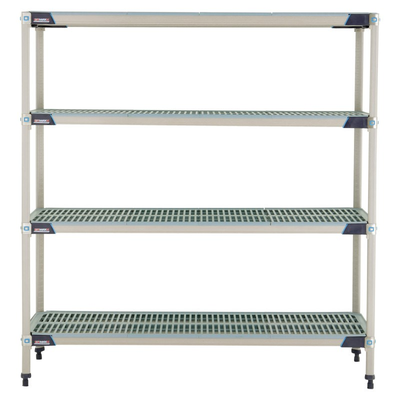 Metro X366GX3 Metromax I Starter Shelving Unit 48"W X 18"D X 63"H Open Grid Polymer Shelves Polymer