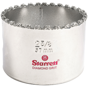 STARRETT KD0258-N 2-5/8'' (67mm) Diamond Grit Hole Saw