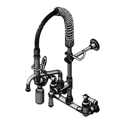 T&S Brass MPY-8WCN-08-CR Easyinstall Mini Pre-Rinse Units Wall Mount
