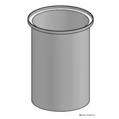 100 Gallon Polyethylene Open Top Cylindrical Tank and Cover, 28" x 42"