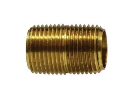 Close Nipple, 1/8-in MNPTF x 1/8-in MNPTF, 3/4 in, Brass