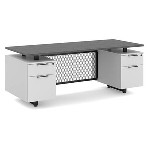 RISSD1000 RISER SERIES - 24" x 60" Double Pedestal Desk w/Modesty