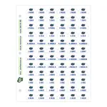 Shoulder Pad ID Adhesive Sticker Sheets