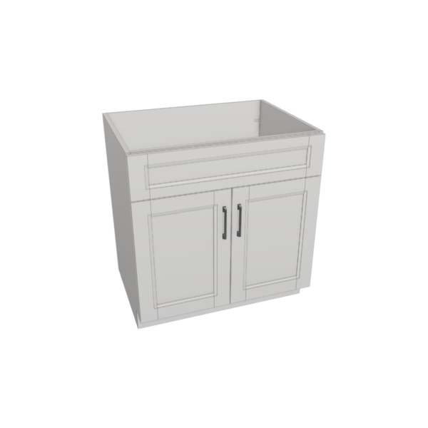 Vail Pure White Box  Sink Base Kit - 33"W X 34 1/2”H X 24”D