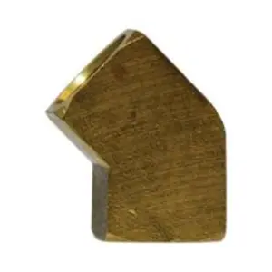 45 deg Elbow, 3/8 in FNPTF x 3/8 in FNPTF, Brass