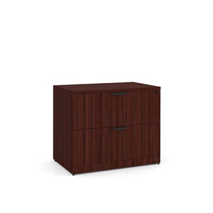 PL112 35"w 2 DRAWER LATERAL FILE- MAHOGANY