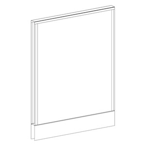 P3930 NON-POWER Webb Panel - 39"H x 30"W Aspen Fabric, Silver 
