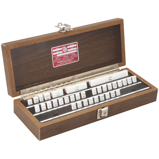 STARRETT RY 34. AA 34 Pc. Rect. Ceramic Gage Block Set, Grade AA
