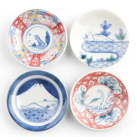 Imari Dino Small Plate Set/4