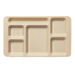 Cambro 1596CW Camwear 2 X 2 Compartment Rectangular Tray 6-Compartment, Polycarbonate