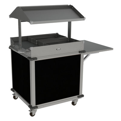 Cadco CBC-GG-B2-L6 MobileServ® Standard Grab & Go Merchandising Cart 2-Sided Grab & Go Shelf On Top