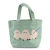 Tote Bag Birds Mint Green