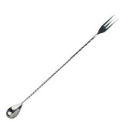 Spill-Stop 830-21 Trident Mixing Bar Spoon, 11-4/5" (30cm)