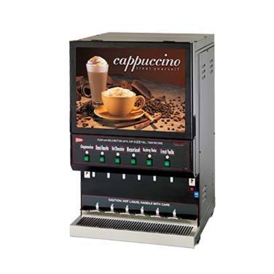 Grindmaster-Cecilware GB6M10-LD-U (1) 10 Lbs Capacity Hopper & (5) 5 Lbs Capacity Hoppers High Volume Electric GRINDMASTER GB Hot Powder Cappuccino Dispenser