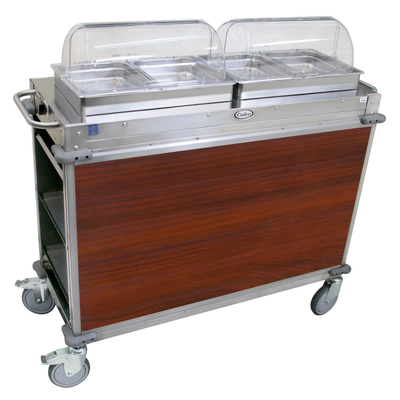 Cadco CBC-HH-L5 MobileServ® Junior Mobile Hot Buffet Cart (2) Hot Full Size Buffet Servers