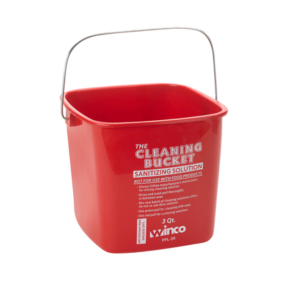 Winco PPL-3R 3 Qt. Cleaning Bucket