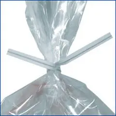 7" WHITE PAPER TWIST TIES, 2000/BX