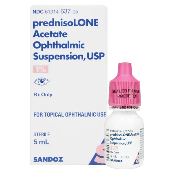Prednisolone Acetate 1% Ophth Soln 5ml NDC Sandoz 61314063705
