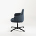 CHK73420 VIVA CLUB CHAIR w/ BLACK FIXED BASE - Blue Seat