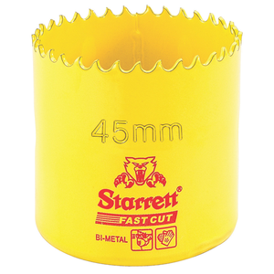 STARRETT FCH045M-G 45mm Fast Cut Straight Pitch Bi-Metal Hole Saw