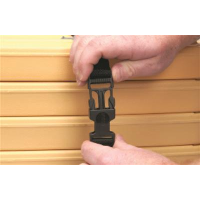 FSE 18 Ft Black Tray Transport Strap, Plastic Safety Buckle