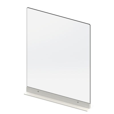 Cal-Mil 22134-24 23-1/2"W x 2"D x 33"H Counter-Mounted Barrier