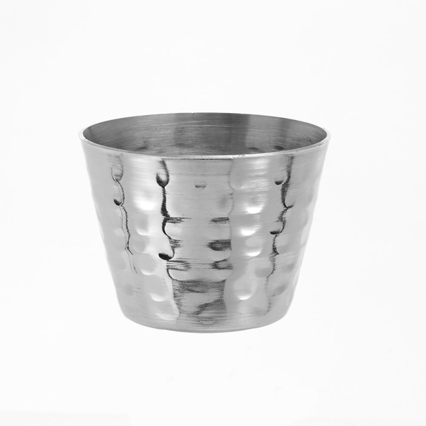 Round Hammered Stainless Steel Sauce Cups