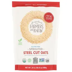 GR/OATS STEEL CUT SPROUTED OG | 4/24 OZ