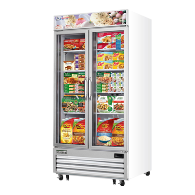 Everest EMGF36 Merchandising Freezer 2 Glass Doors, 115v, NSF - 36 cu. ft.