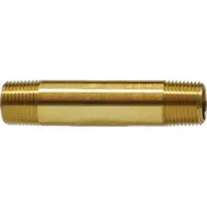 Long Nipple, 1/8-in MNPT x 1/8-in MNPT, 2-1/2 in, Brass