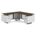 RISLD1002 RISER SERIES - 24" x 72" L-Shape Desk w/Modesty