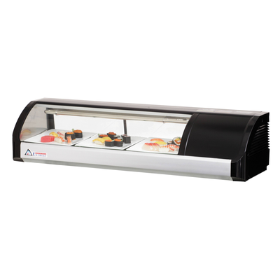 Everest ESC47R Countertop Refrigerated Display Case Right Mounted 2 Doors, 115v, NSF - 1.5 cu. ft.